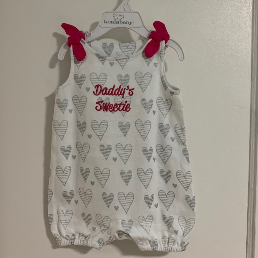 "Daddy's Sweetie" Baby Girls Romper